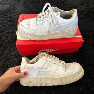 NIKE AF1 Air Force one shadow lace up platform shoes sneakers women’s 8.5